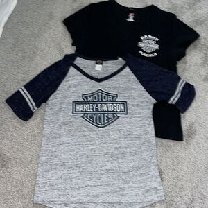 2-Women’s Harley Davidson Shirts Barb’s Philadelphia & Beach House Shallotte NC